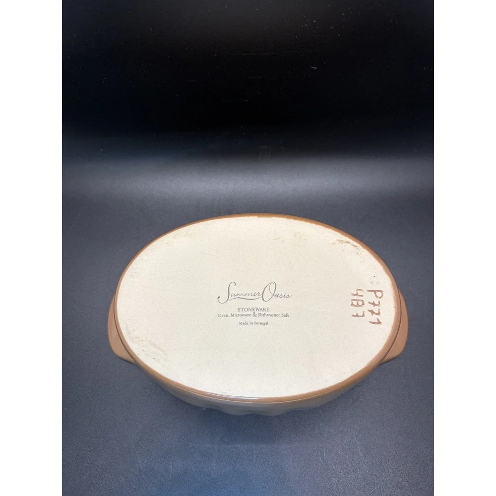 Summer Oasis Stoneware Baking Dish - 7-1/4